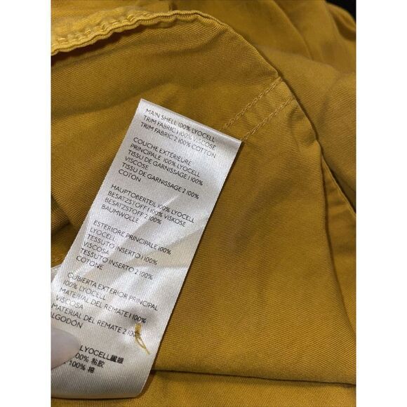Anthropologie Maeve Marlie‎ Dress Sz 12 Button Front Collar Yellow Gold - Picture 8 of 8